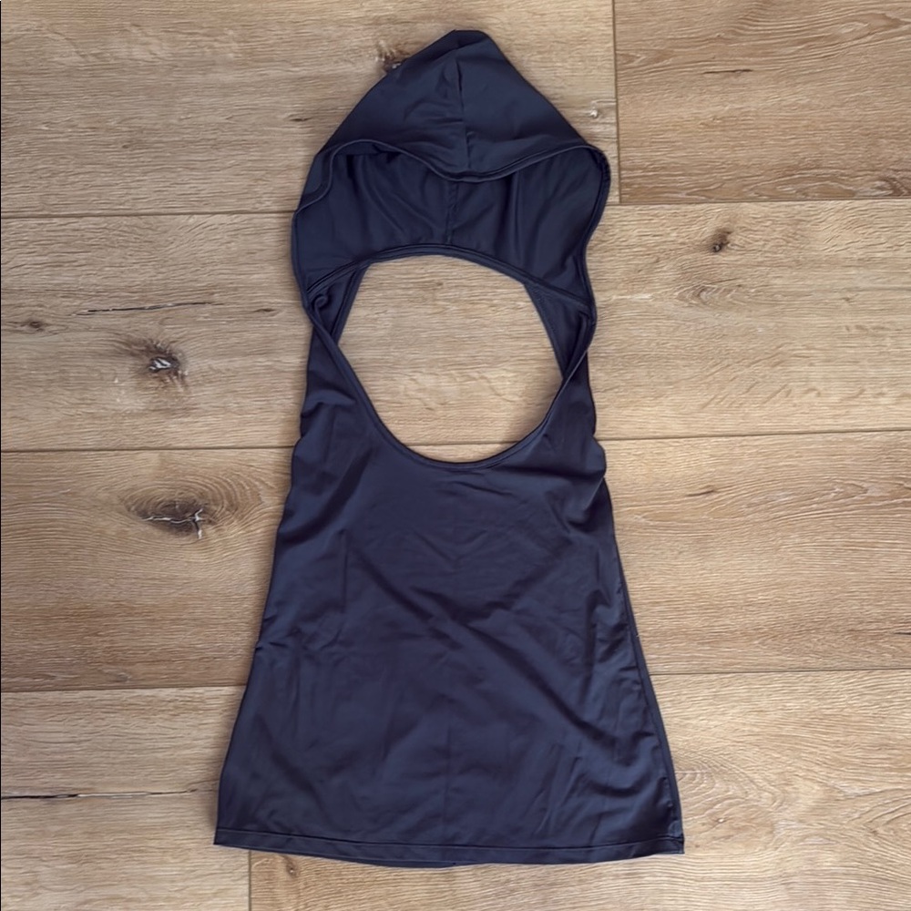 Women's Black Hooded Tank Top